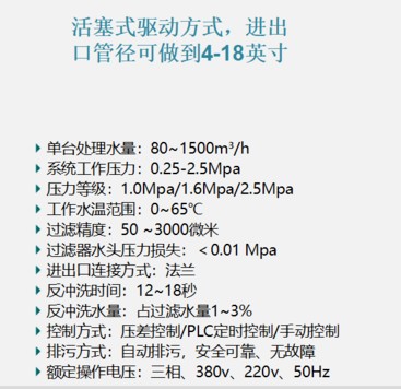 全自動(dòng)反沖洗過濾器過濾精度